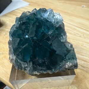Beautiful deep teal blue fluorite crystalspecimen, 126 g for Afghanistan
